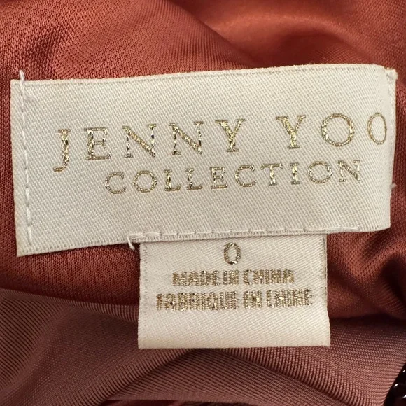 Jenny Yoo English Dusty Rose Sullivan Dress Size 0 Stretch Velvet - Picture 13 of 16